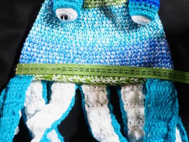 blaue Oktopussy oversize, dreadmuetze, dread, headband, drealocks, oversize accessoires